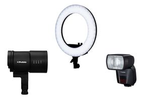 Blits og LED-lys