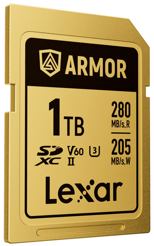 Lexar SDXC ARMOR Gold UHS-II U3, Stainless Steel, IP68 R280/W210 (V60) 1TB
