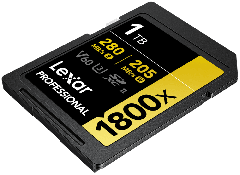Lexar SDXC Pro 1800x U3 UHS-II R280/W210 (V60) 1TB