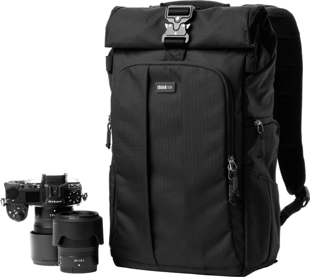 Think Tank FocusPoint 22L I Hybrid RollTop Backpack I Asphalt Black