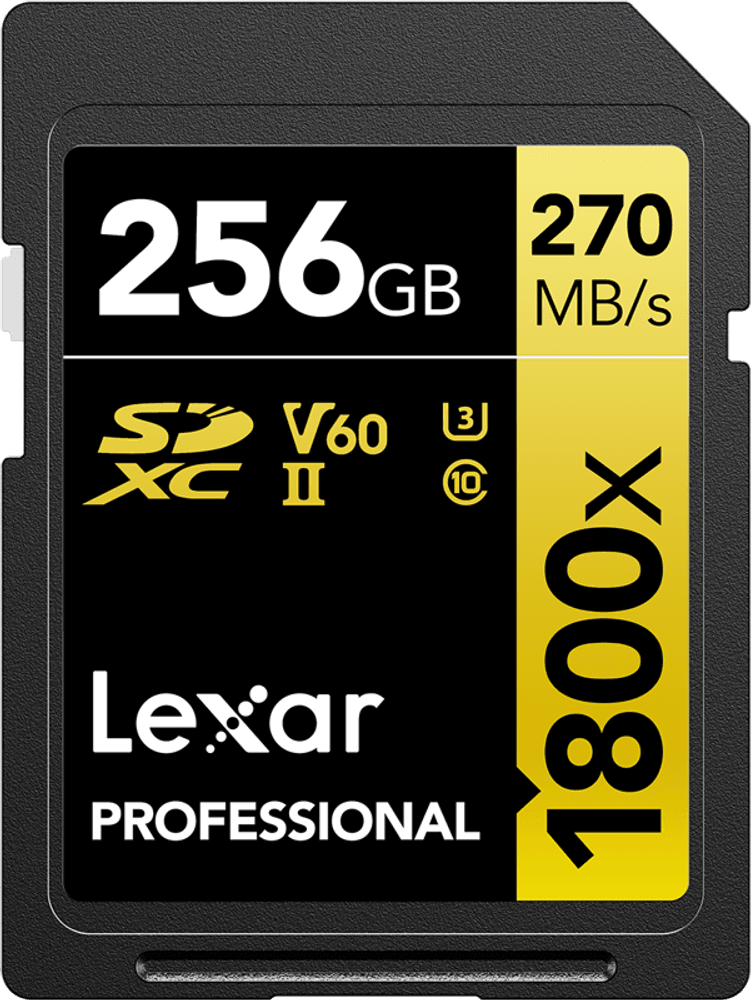 Lexar SDXC Pro 1800x U3 UHS-II R280/W210 (V60) 256GB