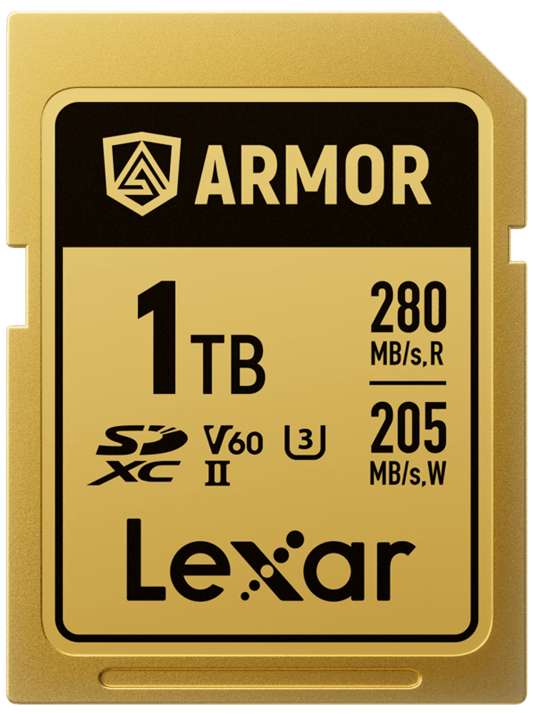 Lexar SDXC ARMOR Gold UHS-II U3, Stainless Steel, IP68 R280/W210 (V60) 1TB