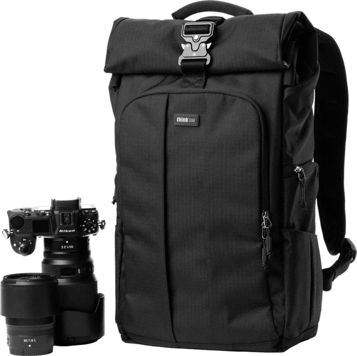 Think Tank FocusPoint 30L I Hybrid RollTop Backpack I Asphalt Black