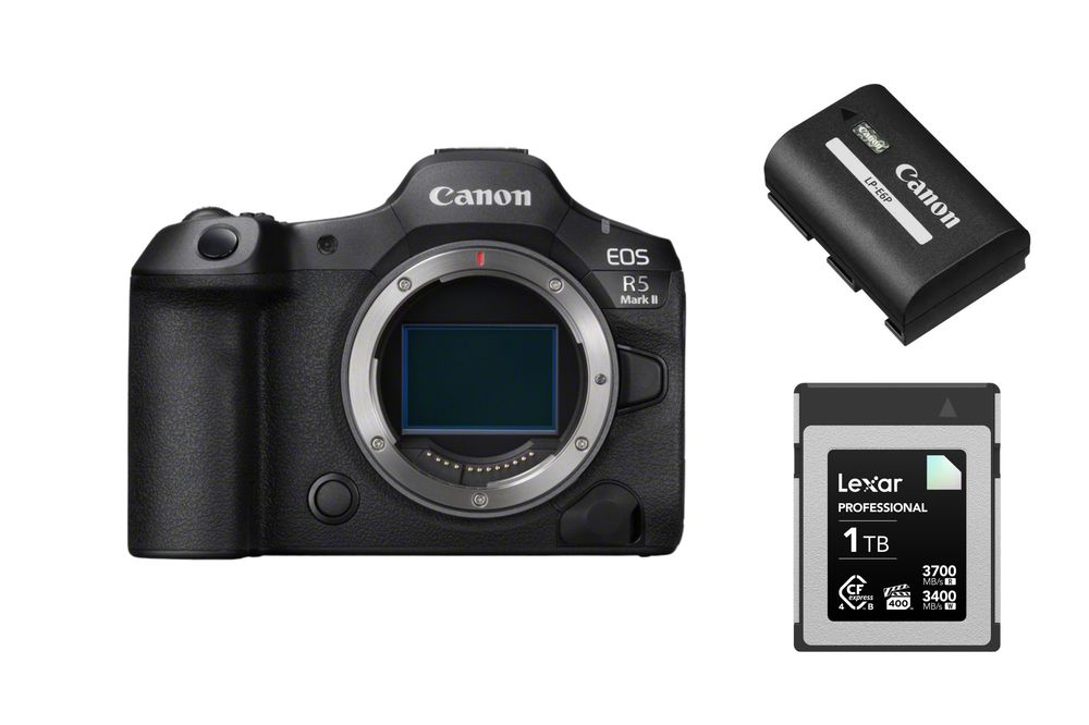 Canon EOS R5 MK II kamerahus inkl. batteri og 1TB minnekort 
