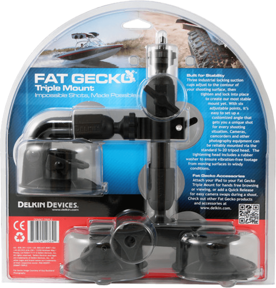 Delkin  Fat Gecko Camera Mounts - FG Triple Suction