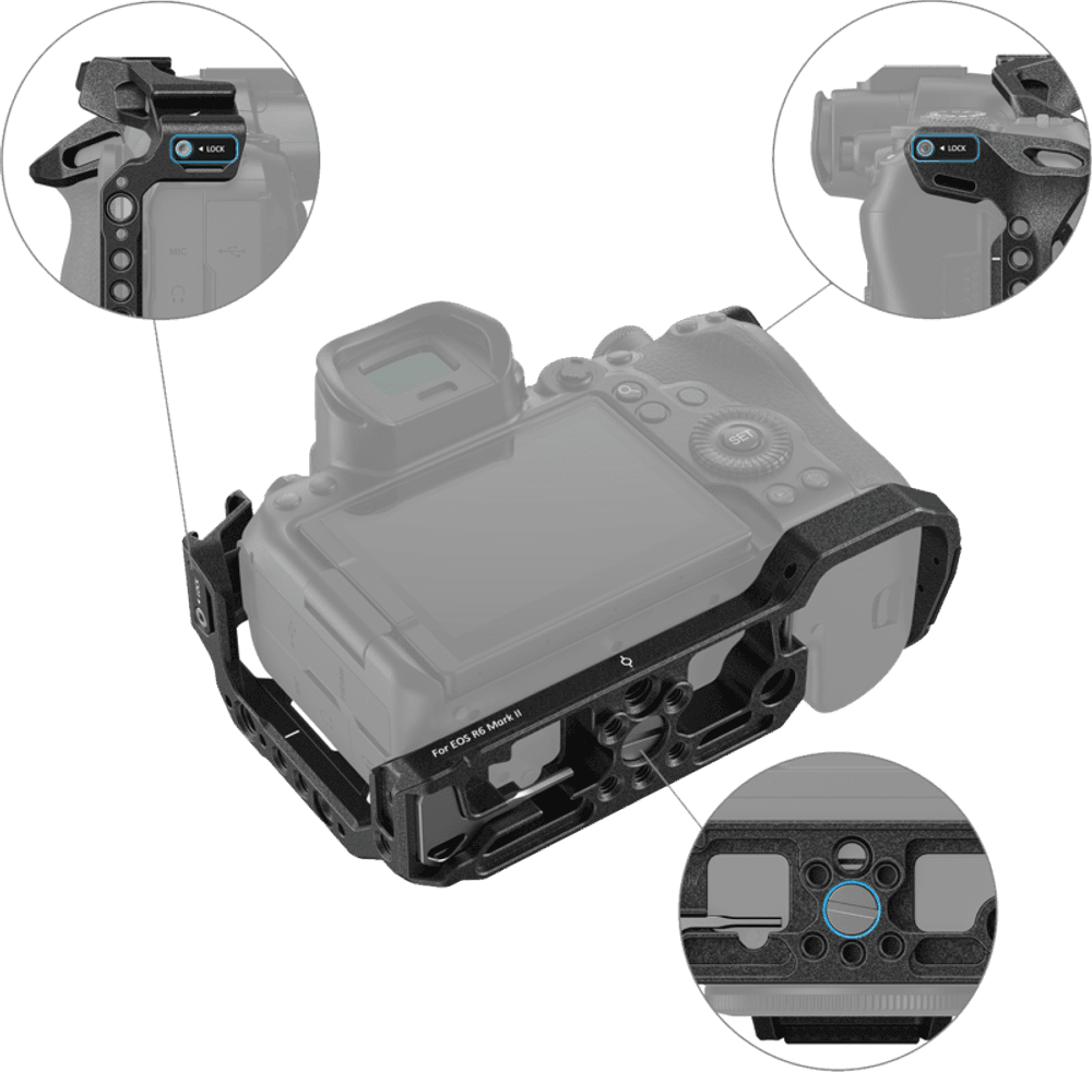 SmallRig 4161 Camera Cage Black Mamba for Canon EOS R6 MII