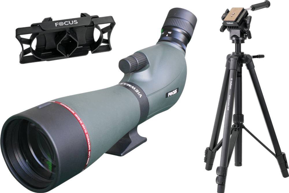Focus Sport Optics Kit Focus Viewmaster 20-60x80 ED  med stativ og digiscoping-adapter