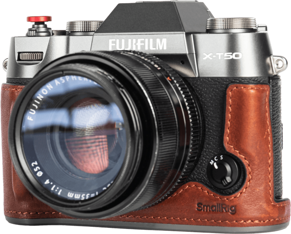 SmallRig 4710 Leather Half Case Kit for Fujifilm X-T50 Brown
