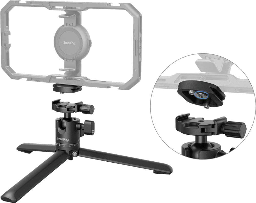 Smallrig 4630 Metal Tabletop Tripod with Arca-Swiss QR Plate and