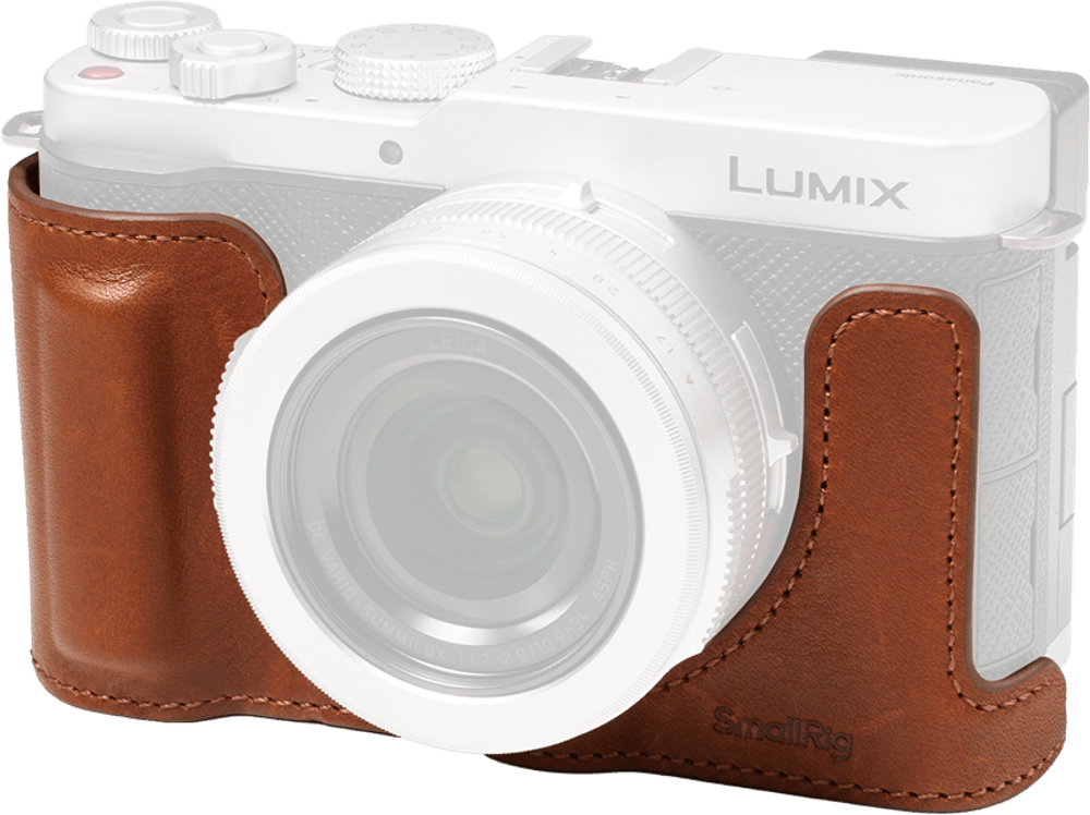 SmallRig 5699 Leather Half Case for Panasonic LUMIX L10 Brown
