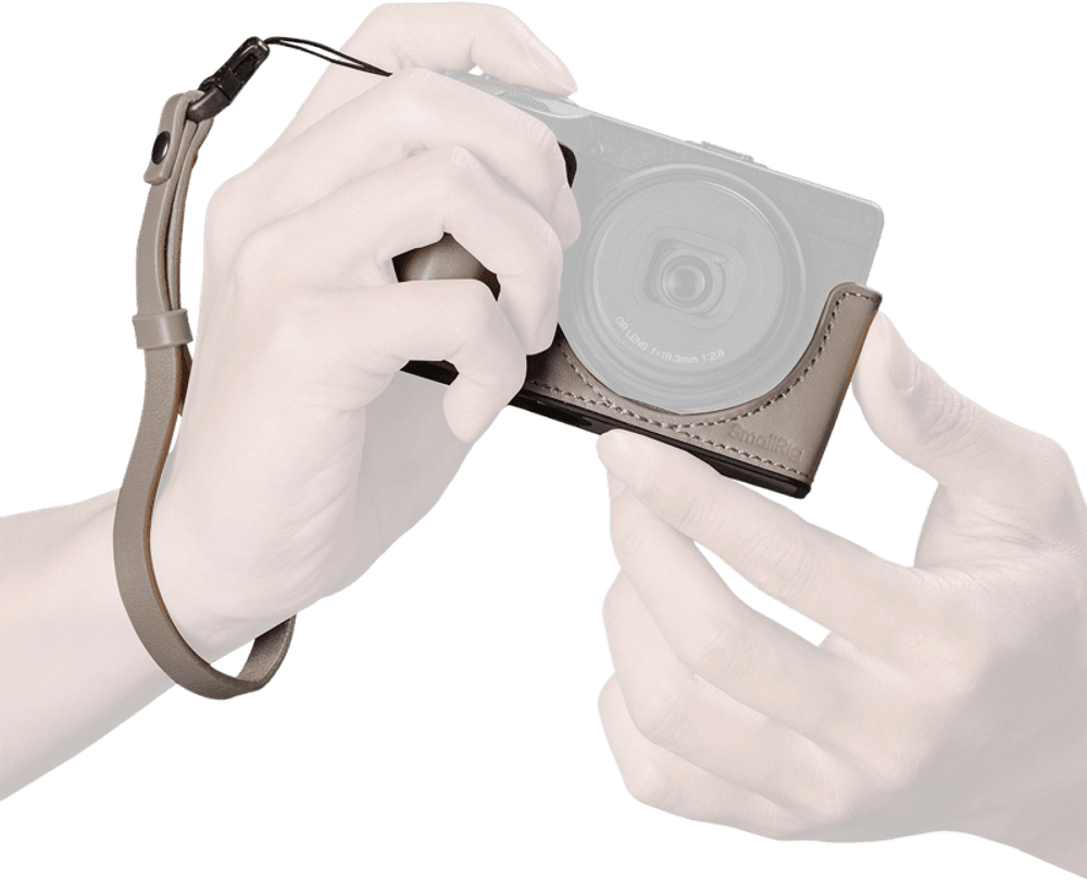 SmallRig 5677 Leather Case Kit for RICOH GR IV / GR III / GR IIIx / GR III HDF / GR IIIx HDF (Grey)