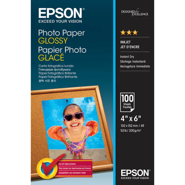 Hovedbilde Epson 10x15cm Photo Paper Glossy 200g/m², 100 Ark